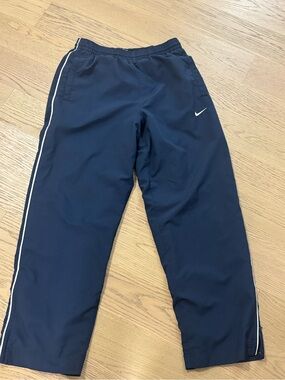 Nike Navy Joggers with White Side Piping